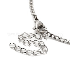 Non-Tarnish 304 Stainless Steel Curb Chain Necklace&nbsp;LS-STAS-C079-19P