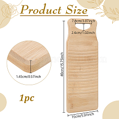 竹の洗濯板  長方形  モカシン  400x150x14.5mm  穴：78x26mm&nbsp;WOOD-WH0029-208B