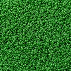 MIYUKIラウンドロカイユビーズ  日本製シードビーズ  （rr411)不透明な緑  15/0  1.5mm  穴：0.7mm  約5555PCS /ボトル  10 G /ボトル&nbsp;SEED-JP0010-RR0411