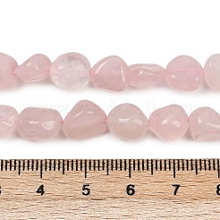 天然マダガスカル ローズクォーツビーズ連売り  ナゲット  タンブルストーン  ピンク  5~14x7~10x4~8mm  穴：1mm  約43~45個/連  15.47~15.75''（39.3~40センチメートル）&nbsp;X-G-Q060-E21-02