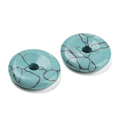 合成ターコイズ染め中国製安全バックルペンダント  15~16x3~4mm  穴：3mm&nbsp;LS-G-B052-07