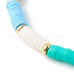 Polymer Clay Heishi Beads Stretch Bracelets Sets for Valentine's Day&nbsp;BJEW-JB06298-01