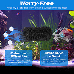 水族館フィルタースポンジ  水入口フィルタープロテクター  水族館の水槽ろ過アクセサリー用  ブラック  50~55x25~30mm&nbsp;AJEW-WH20048-50A
