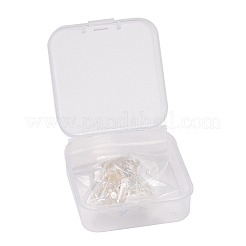 64個 8サイズ 304ステンレススチールスタッドピアス金具  フラットラウンド  銀  10mm / 12mm / 14mm / 3mm / 4mm / 5mm / 6mm / 8mmx0.3mm  ピン：12x0.8mm  64個/箱&nbsp;STAS-LS0001-10S