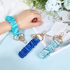 3Pcs 3 Colors Satin Cloth Bracelet Wristlet/Hair Tie Keychain&nbsp;KEYC-SC0001-31B