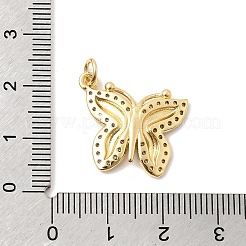 Brass Micro Pave Clear Cubic Zirconia Pendants&nbsp;KK-Z160-09G