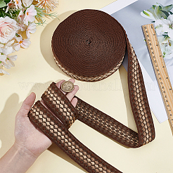 10 Yards Polyester Jacquard Ribbon&nbsp;OCOR-WH0101-187C