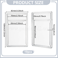 プラスチックIDカードホルダー10個  長方形  透明  130x82x7mm  内径：20x70mmと90x65mm&nbsp;AJEW-GO0002-73