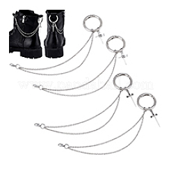 4Pcs 2 Styles Cross Iron Chain Boot Strap Chains&nbsp;HJEW-PH02024