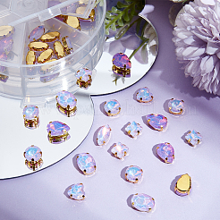 106pcs 6 Style Sew On Rhinestone&nbsp;FIND-OC0004-09B