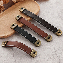 4 Sets 2 Styles Imitation Leather Drawer Pull Handles&nbsp;FIND-NB0005-59B