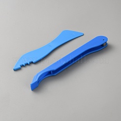 ABSプラスチックと炭素鋼のカラフルなガラス製ハンドフォイルツール  藤紫色  127x31x3mm&nbsp;AJEW-WH0816-256