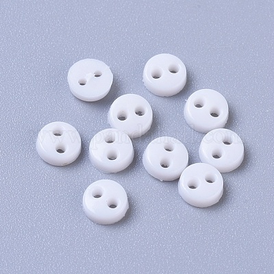 Nylon Tiny Button&nbsp;BUTT-WH0014-28K-1