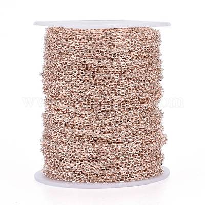 Brass Flat Oval Cable Chains&nbsp;CH030-RG-1