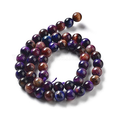 Natural Rainbow Tiger Eye Beads Strands&nbsp;G-NH0002-A01-B03-1