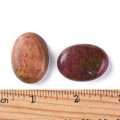 天然石カボション  オーバル  ミックスカラー  サイズ：幅さ約22mm  長さ30mm  厚さ6.5~7mm&nbsp;G-N176-4-1