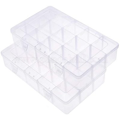 Rectangle Plastic Bead Storage Containers&nbsp;CON-PH0002-05-1