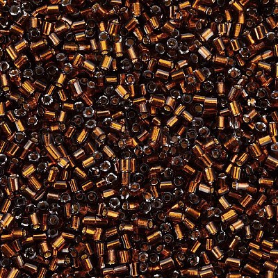 ガラス竹ビーズ  銀並ぶ  ダークチソウ  1.8~2.2x1.8~2mm  穴：0.8~0.9mm  約15000個/ポンド&nbsp;SEED-S032-08A-53-1