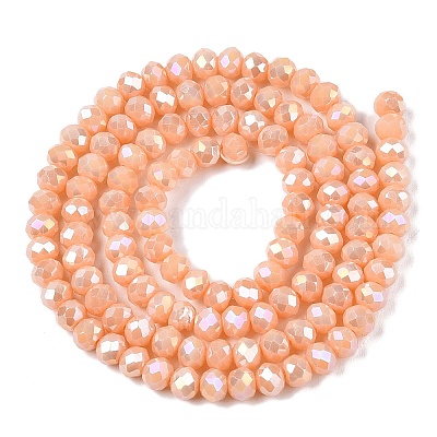 Electroplate Glass Beads Strands&nbsp;EGLA-A044-P4mm-B33-1