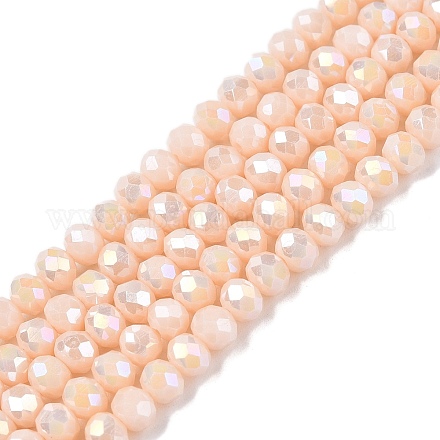 Electroplate Glass Beads Strands EGLA-A044-P4mm-B05-1