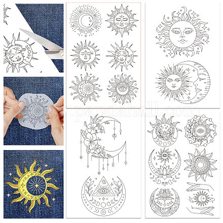 4インチのスティックとステッチの刺繍模様11.6x8.2枚。 不織布 4インチのスティックとステッチの刺繍模様11.6x8.2枚。 不織布