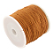 Braided Nylon Thread, Chinese Knotting Cord for Beading Jewelry Making Macrame Craft, Chocolate, 0.8mm, about 100yards/roll