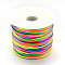 Nylon Satin Rattail Cords, Beading Threads for Bracelet Jewelry Making Chinese Knot Macrame Craft, Colorful, 1.0mm, about 76.55 yards(70m)/roll