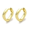 Brass Hoop Earrings, Real 18K Gold Plated, 12.5x2mm