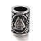 304 Stainless Steel Beads, Large Hole Beads, Column, Antique Silver, 15x11mm, Hole: 8mm