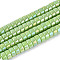 AB Color Plated Opaque Glass Beads Strands, Flat Round, Dark Sea Green, 6~6.5x3mm, Hole: 1~1.2mm, about 111~119pcs/strand, 14.17~15.16''(36~38.5cm)