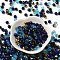 Glass Beads, Faceted, Rondelle, Medium Blue, 6x5mm, Hole: 1mm, about 2360pcs/500g