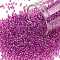 TOHO Round Seed Beads, Japanese Seed Beads, (1854) Inside Color AB Crystal/Fuchsia Lined, 11/0, 2.2mm, Hole: 0.8mm, about 5555pcs/50g
