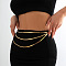 Iron & Alloy & Brass Body Chains, 3 Layer Snake Chain Body Chains, Golden, 680mm