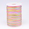 Segment Dyed Polyester Thread, Satin Rattail Cord, Colorful, 2mm, about 100yards/roll