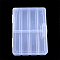 Plastic Bead Storage Containers, 8 Compartments, Rectangle, Clear, 27x19x4.5cm, Compartment: 132x45mm