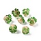 Handmade Lampwork Fruit Beads, Luminous, Glow in the Dark, Persimmon, Light Salmon, 12~14x11~13x11~13mm, Hole: 1.4~1.8mm