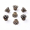 Iron Bead Caps, Nickel Free, Antique Bronze, 6x4.5mm, Hole: 1mm, Inner Diameter: 5mm