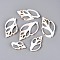 Natural Shell Big Pendants, Shell Slice Charms, Seashell Color, 34~63x20~34x5~6mm, Hole: 8~15x16~30mm