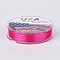 Flat Elastic Crystal String, Elastic Beading Thread, for Stretch Bracelet Making, Deep Pink, 0.4mm, about 16.4 yards(15m)/roll