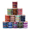 Segment Dyed Polyester Thread, Chinese Knotting Cord, Mixed Color, 0.8mm, about 10.93 yards(10m)/roll