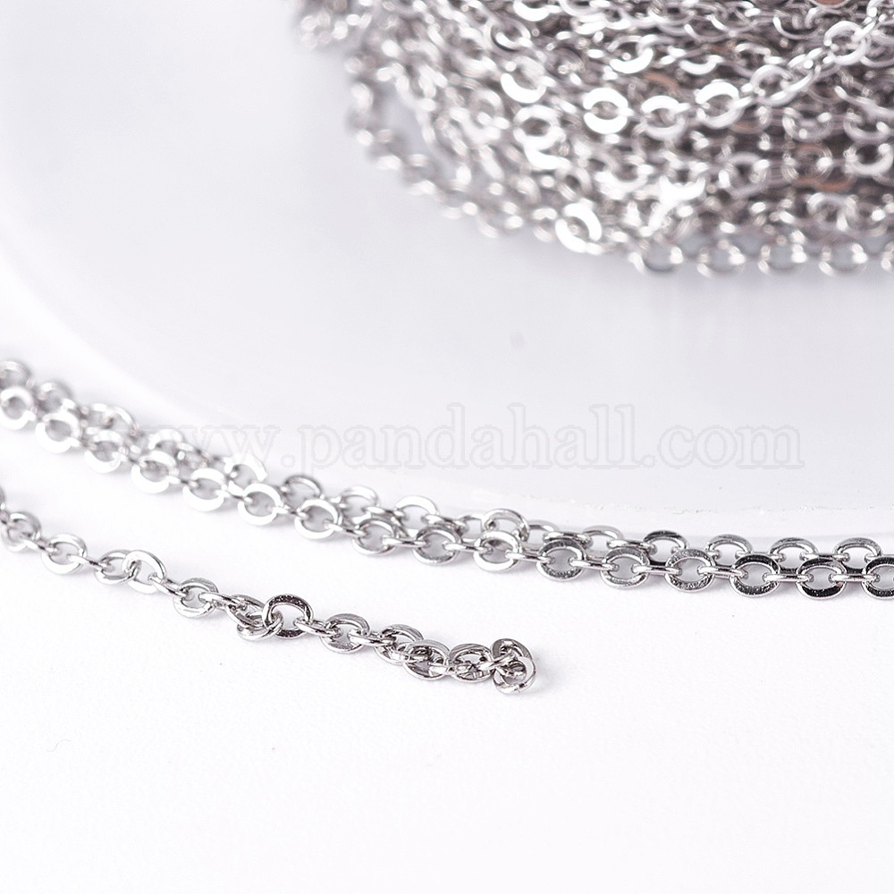 Ss Cable Chain Wholesale Tarnish Resistant 304 Stainless Steel Cable Chain - Pandahall.com