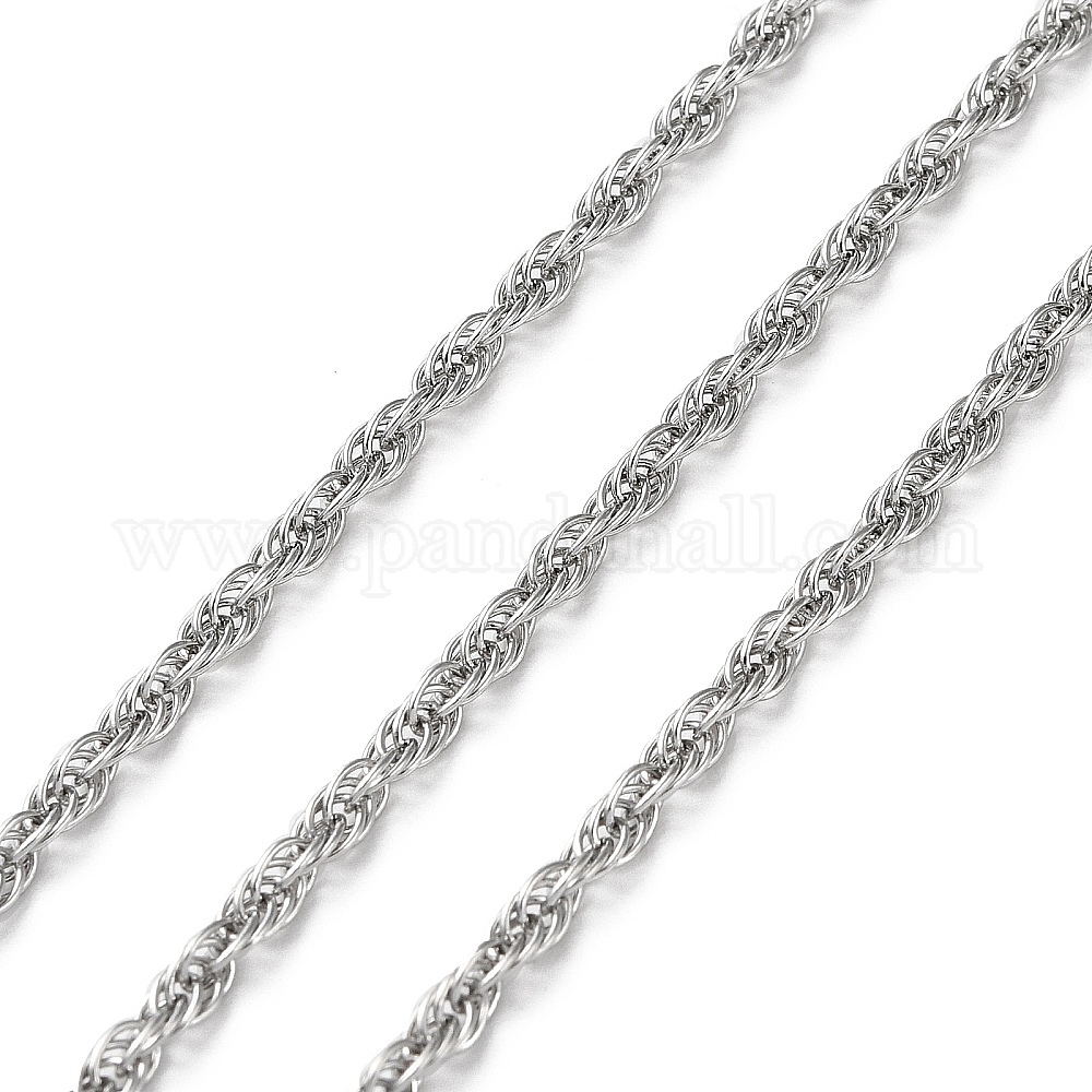 Wholesale Tarnish Resistant 304 Stainless Steel Rope Chains - Pandahall.com