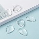透明な涙  ガラスカボション  透明  25x18x5mm&nbsp;X-GGLA-R024-25x18-8