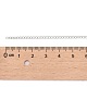 真鍮ツイストチェーン  カーブチェーン  ハンダ付け  プラチナ  2.7x2x0.4mm&nbsp;CHC-K006-03P-3
