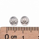 変色防止ロジウムメッキスターリングシルバーのイヤリングナット925個  プラチナ  5x4mm  穴：0.6mm&nbsp;STER-E062-01P-2