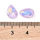 ガラスカボション  多面カット  ティアドロップ  ライラック  10x7x4mm  72個/セット&nbsp;GLAA-N0028-07F-3