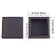 クラフト紙の折りたたみボックス  引き出しボックス  長方形  ブラック  8.3x8.3x3.2cm  20個/セット&nbsp;CON-BC0004-32A-B-2