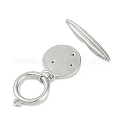 Brass Micro Pave Clear Cubic Zirconia Toggle Clasps&nbsp;KK-K391-27P