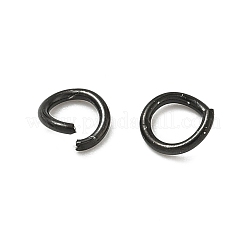 304ステンレススチールオープン丸カン  イオンプレーティング（ip）  丸いリング  ブラック  20ゲージ  5x0.8mm  内径：3.4mm&nbsp;STAS-R060-5x0.8-EB