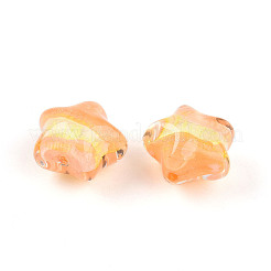 Gradient Color Transparent Hand-drawed Acrylic Beads&nbsp;TACR-P012-01B-06